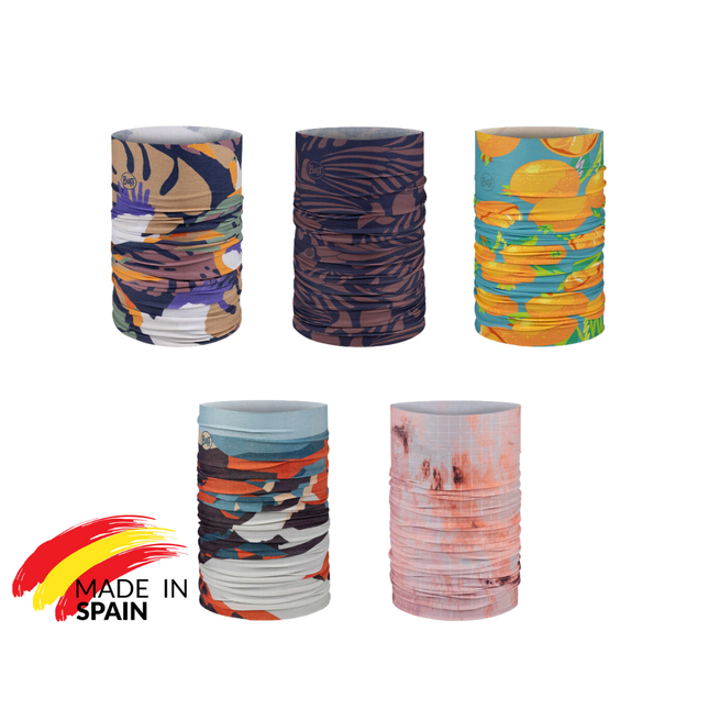 The Original BUFF® CoolNet UV® Neckwear - Guynam Multi, Nifik Indigo, Genju Neptune Green, Mesa Flint, Mage Multi