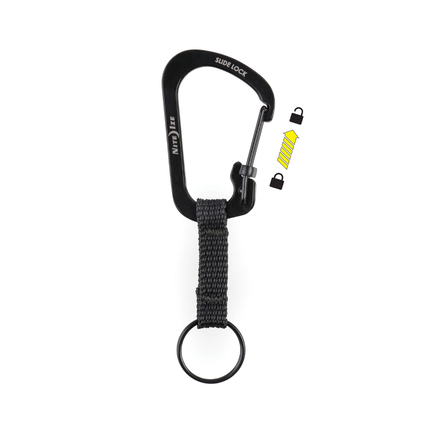 Nite Ize SlideLock Key Ring Stainless Steel - Black