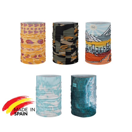 Buff CoolNet UV® Neckwear - Sane Apricot, Teltary Khaki, Cisse Multi, Mines Pool, Watsea Blue