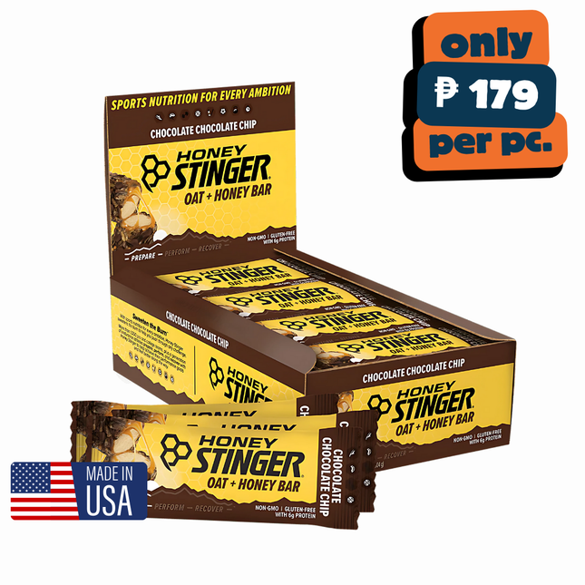 Honey Stinger Energy Bar - Choco Chip Oat and Honey - Box of 12