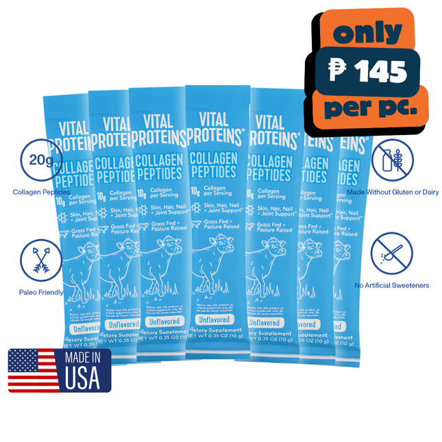 Vital Proteins Collagen Peptides Powder -  10-gram Packet  - Unflavored - Pack of 7