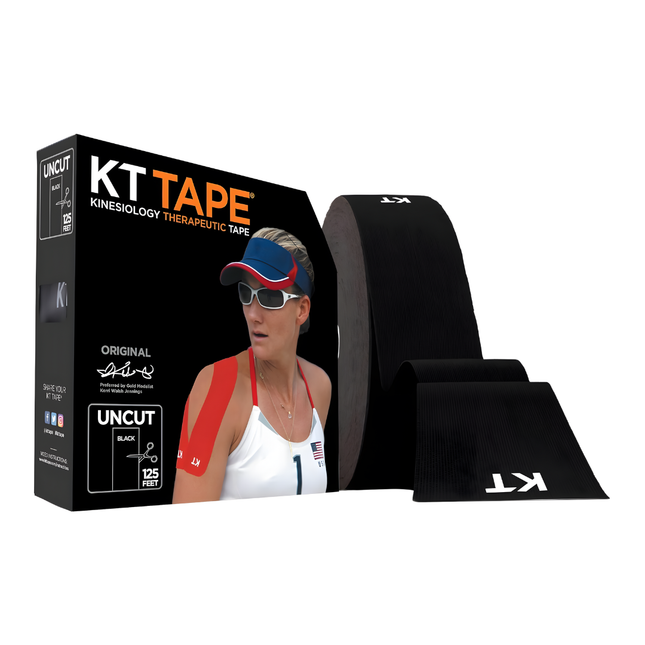 KT Tape Cotton - 125 ft. Uncut - 2" - Black