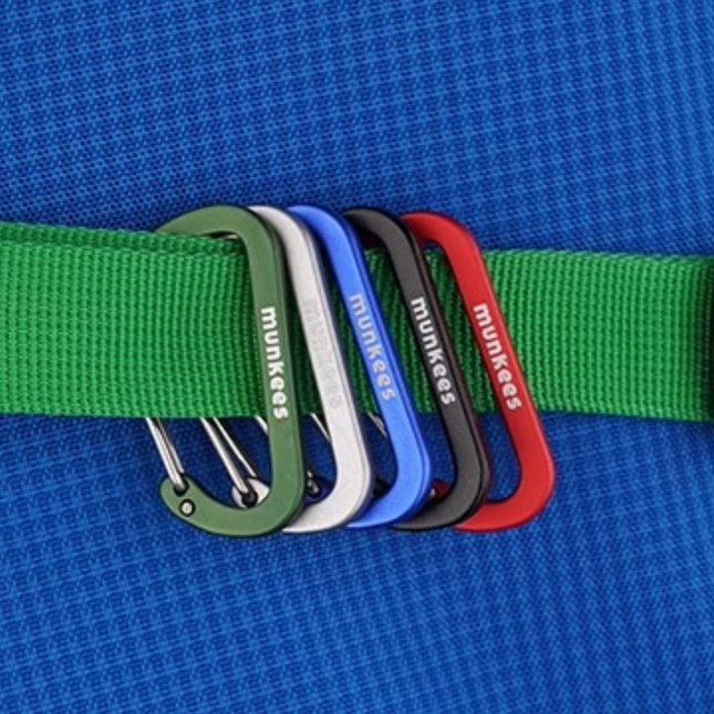 Munkees Flat Carabiner w/ Wiregate Ø4 x 40 mm - Pack of 2