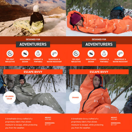 Survive Outdoors Longer SOL Escape Bivvy w/ Hood
