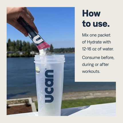 UCAN Hydrate Stick Electrolyte Powder w/ Amino Acids - Box of 10