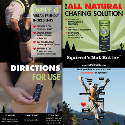 Squirrel’s Nut Butter Anti-Chafe & Skin Repair Salve - Original - 60ml Compostable Tube