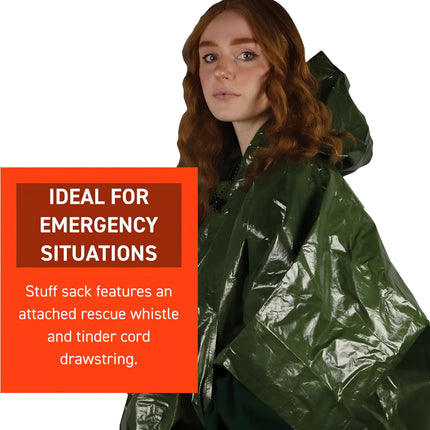 Survive Outdoors Longer SOL Wind-proof and Water-proof Sport Utility Poncho