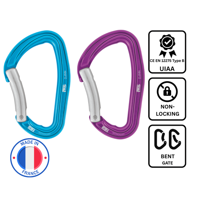 Petzl DJINN Carabiner - Bent-Gate