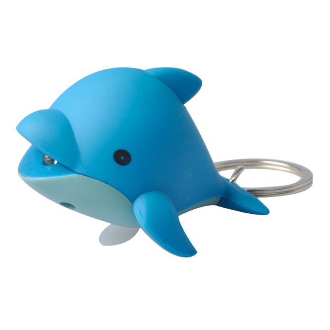 Munkees Keychain w/ LED and Sound - Dolphin