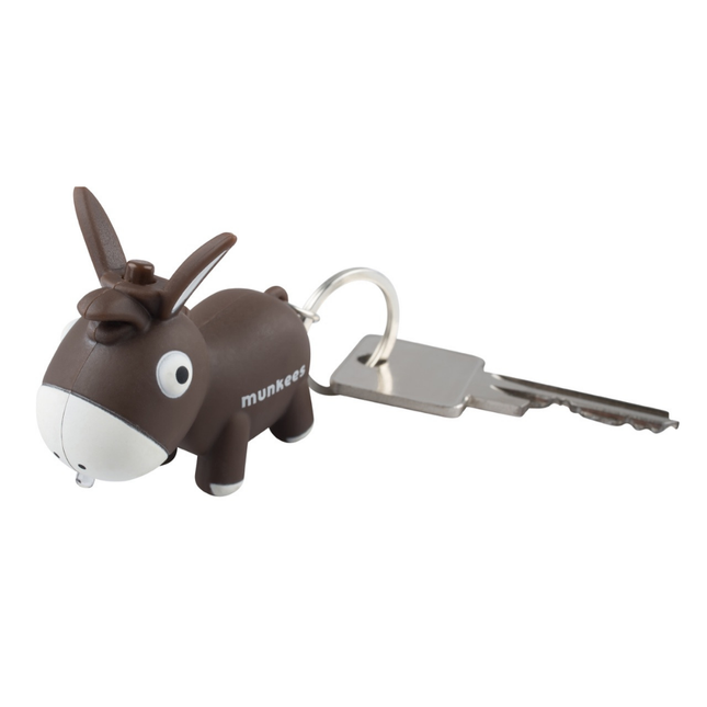 Munkees Keychain w/ LED and Sound - Donkey
