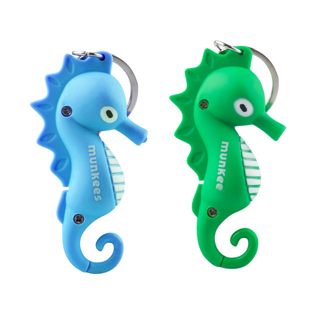 Munkees Keychain w/ LED and Sound - Sea Horse