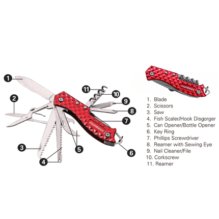 Munkees 11-Function Foldable Multi-tool