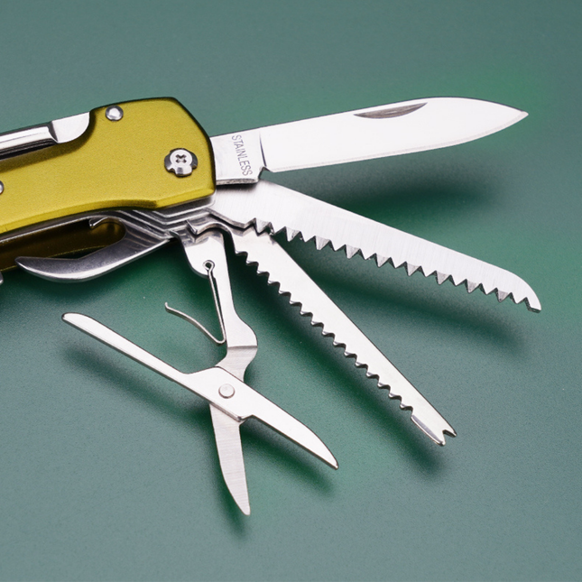 Munkees 13-Function Foldable Multi-tool w/ LED Light