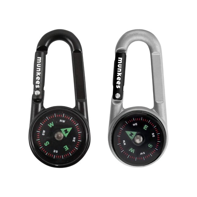 Munkees Carabiner w/ Compass and Thermometer
