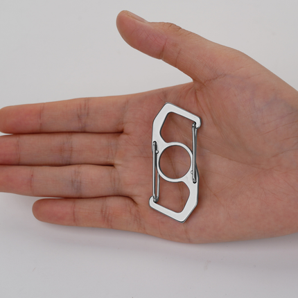 Munkees Stainless Cornered-Tip Dual Carabiner