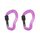Munkees Ear shape Forged Carabiner with screw lock 56mm - 2 pcs