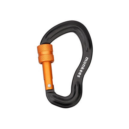 Munkees Ear-shape Forged Carabiner w/ Screw Lock 75mm