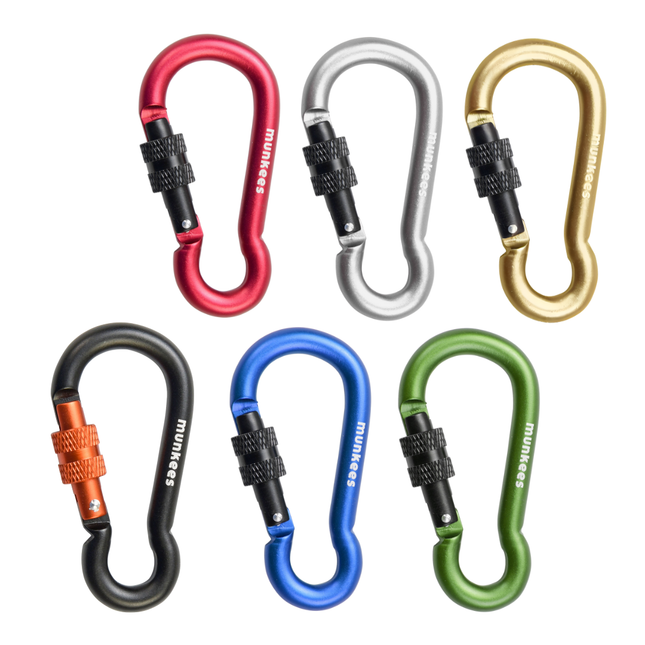 Munkees Pear-Shape Carabiner w/ Screw Lock Ø7 x 70 mm