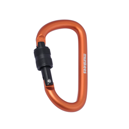 Munkees D-Shape Carabiner w/ Screw Lock Ø8 x 80 mm