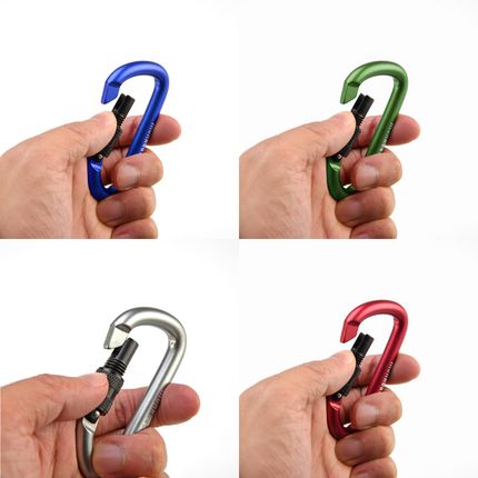 Munkees D-Shape Carabiner w/ Screw Lock Ø8 x 80 mm