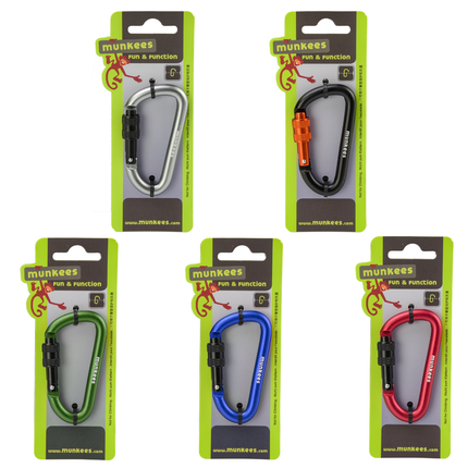 Munkees D-Shape Carabiner w/ Screw Lock Ø8 x 80 mm