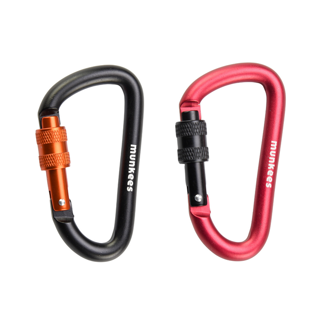 Munkees D-Shape Carabiner w/ Screw Lock Ø8 x 80 mm