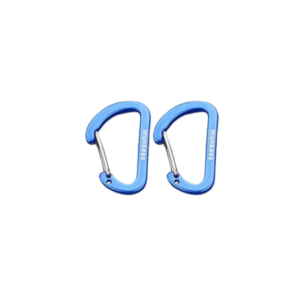 Munkees Flat Carabiner w/ Wiregate Ø4 x 40 mm - Pack of 2