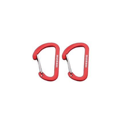 Munkees Flat Carabiner w/ Wiregate Ø4 x 40 mm - Pack of 2