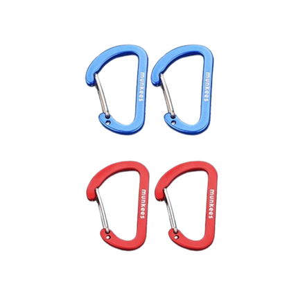 Munkees Flat Carabiner w/ Wiregate Ø4 x 40 mm - Pack of 2
