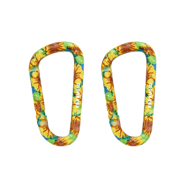 Munkees Sunflower Carabiner 6cm - Pack of 2
