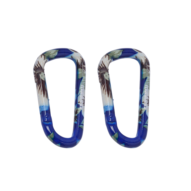 Munkees Blue Flower Carabiner 6cm - Pack of 2