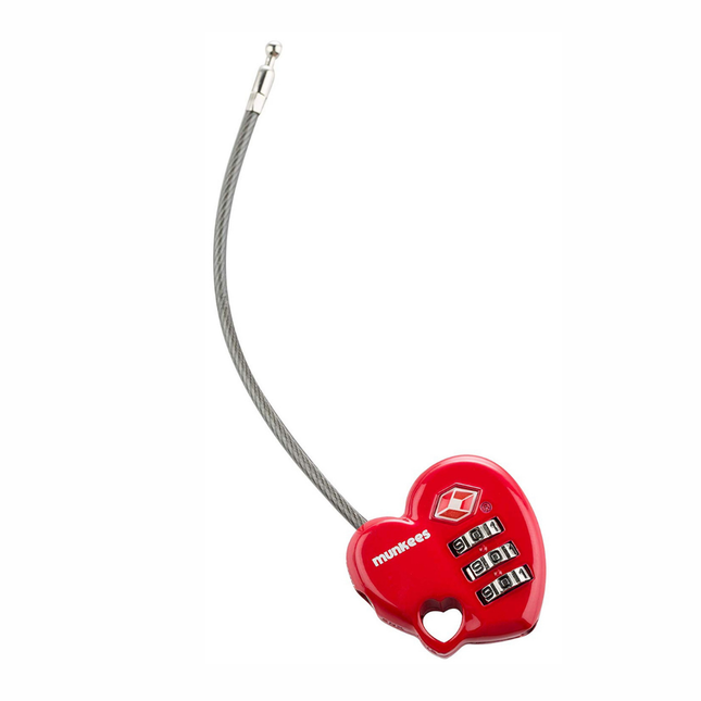 Munkees TSA-Approved Combination Lock - Heart