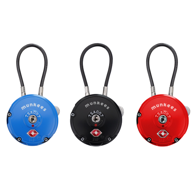 Munkees TSA-Approved Round Cable Lock
