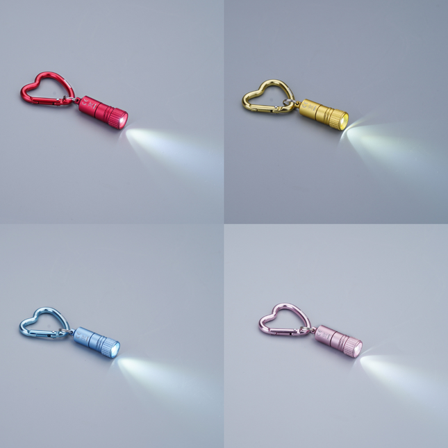 Munkees LED Flashlight with Heart Carabiner