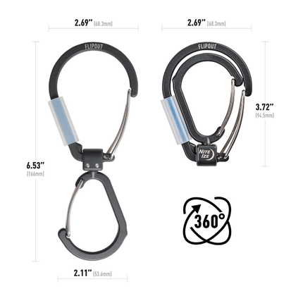 Nite Ize FlipOut Dual Carabiner - Black
