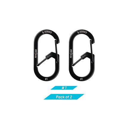 Nite Ize G-Series® Dual Chamber Carabiner #1 - Pack of 2