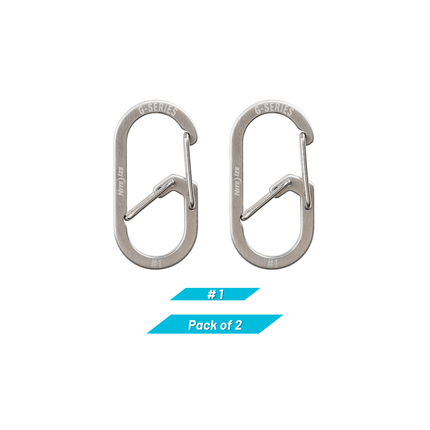 Nite Ize G-Series® Dual Chamber Carabiner #1 - Pack of 2
