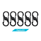 Nite Ize S-Biner MicroLock Stainless Steel - Pack of 5 - Black