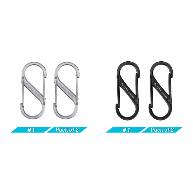 Nite Ize S-Biner Stainless Steel Dual Carabiner #1 - Pack of 2