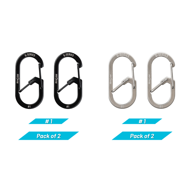 Nite Ize G-Series® Dual Chamber Carabiner #1 - Pack of 2