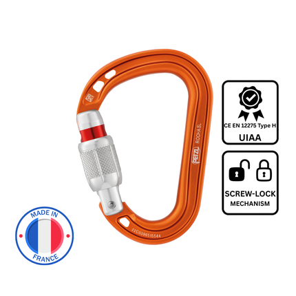 Petzl ROCHA Ultra-light Carabiner - Screw-Lock