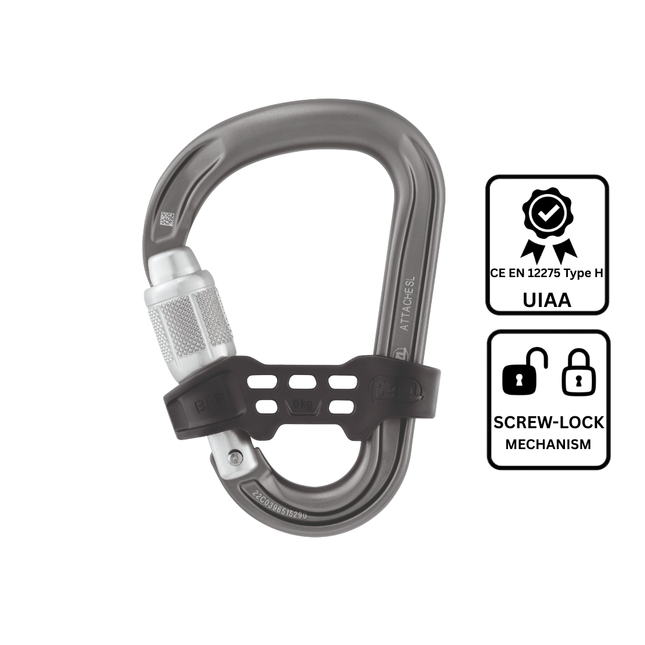 Petzl ATTACHE BAR Carabiner - Screw-Lock