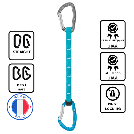Petzl DJINN AXESS Quickdraw - 25cm - Turquoise