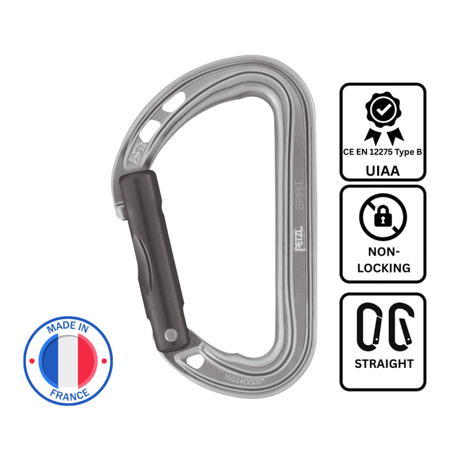 Petzl SPIRIT Carabiner - Straight-Gate