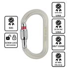 Petzl OXAN Carabiner - Screw-Lock - Gray