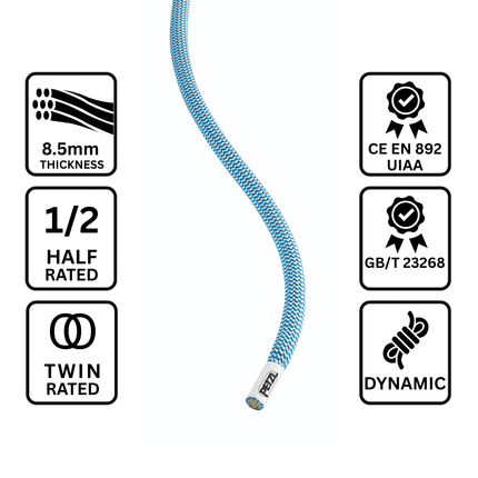 Petzl TANGO 8.5mm Rope - Half/Twin - Dynamic