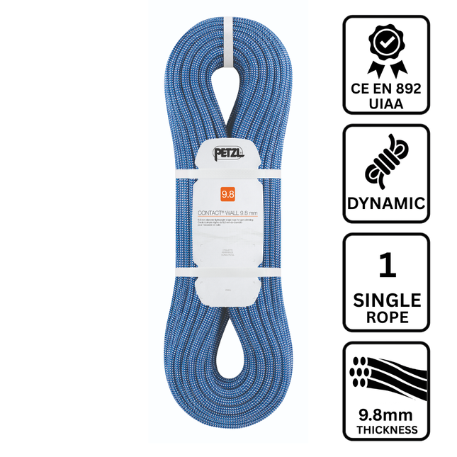 Petzl CONTACT WALL 9.8mm Rope - Single - Dynamic - 30 meters