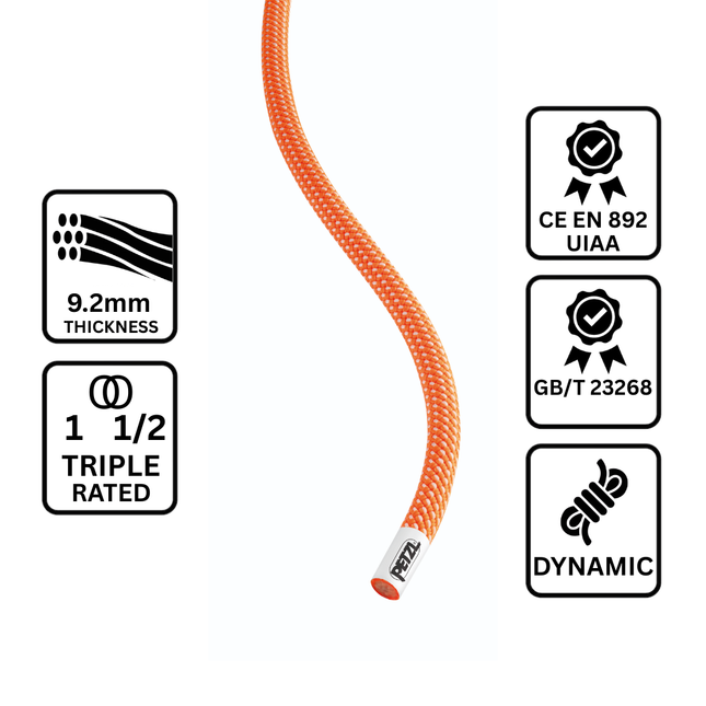 Petzl VOLTA Dry-Treated 9.22mm Rope - Single/Half/Twin - Dynamic
