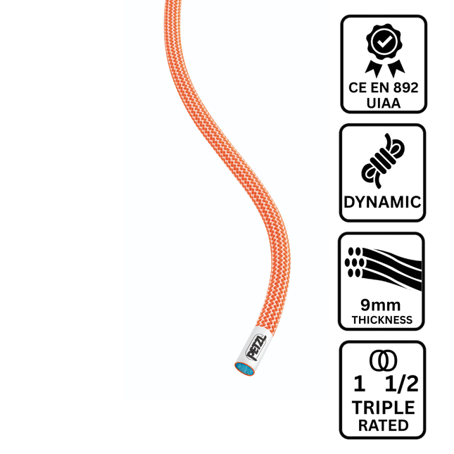 Petzl VOLTA GUIDE Dry-Treated 9mm Rope - Single/Half/Twin - Dynamic