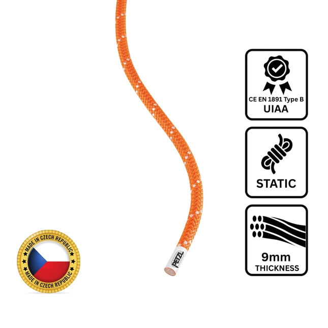 Petzl PUSH 9mm Rope - Semi-Static
